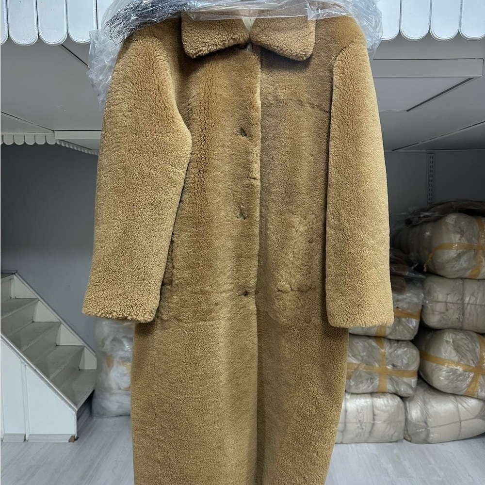 Sandro Cream Teddy Jacket for Women - Picture 3 of 8